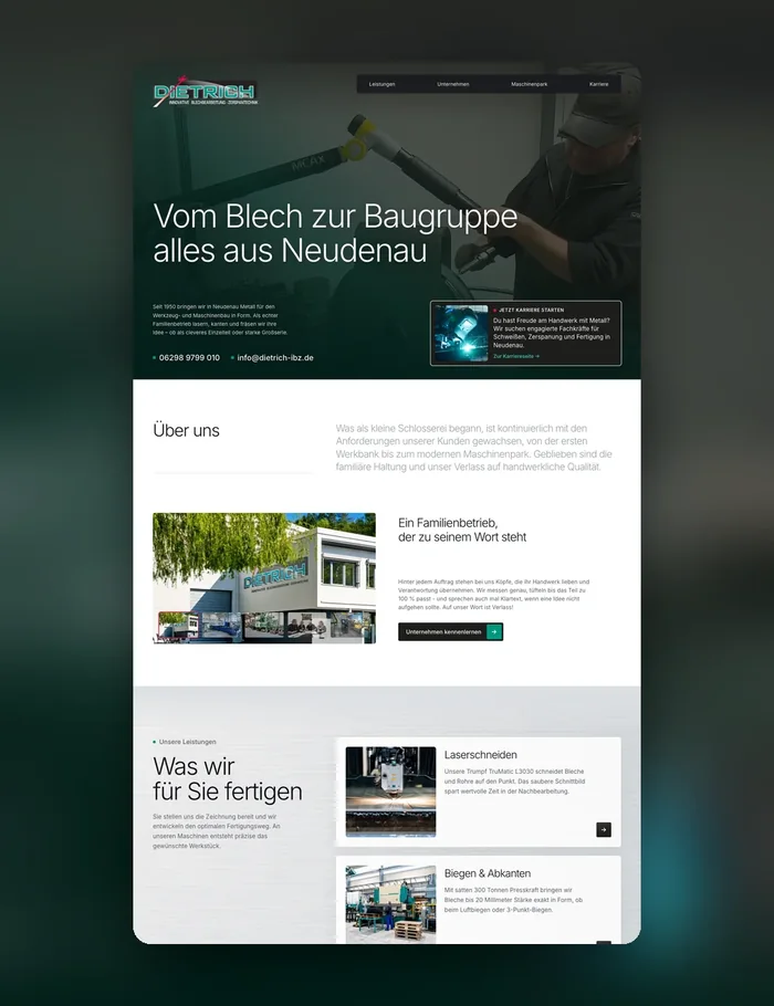 Website Dietrich GmbH, Neudenau