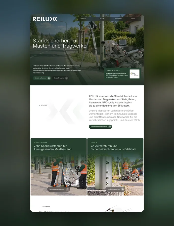 Website REI-LUX, Erkelenz