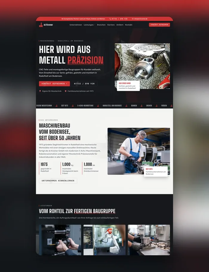 Website sk Kromer, Radolfzell